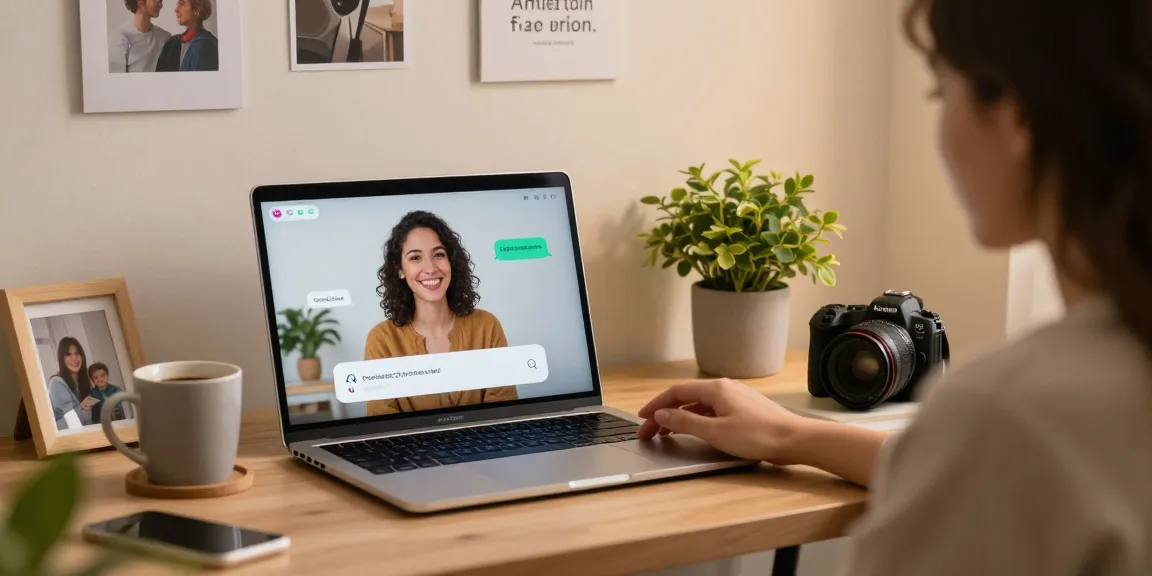 Engaging chat with Crush on AI in a cozy home office setup